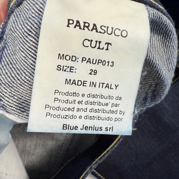 PARASUCO CULT PAUP013 Dark Wash Denim Jeans Women's Size 29‎ Made in Italy - Picture 7 of 14